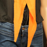 Triangle Mohair Hood Scarf, Extra Long and Featherlight - ORANGE
