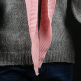 Triangle Mohair Hood Scarf, Extra Long and Featherlight - PINK