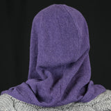 Triangle Mohair Hood Scarf, Extra Long and Featherlight - PLUM