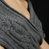 Unique Infinity Scarf made with clotted yarn