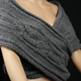 Unique Infinity Scarf made with clotted yarn