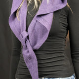 100% Merino Sophie Hood Scarf, Extra Long and Featherlight - PLUM