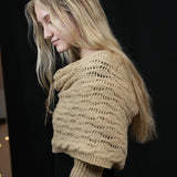 Scarf with Sleeves - Macaron Beige