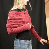 Scarf with Sleeves - Scarlet Red