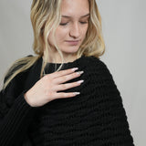 Scarf with Sleeves - Charcoal Black