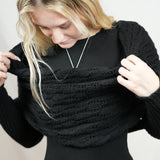 Scarf with Sleeves - Charcoal Black