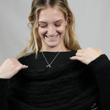 Scarf with Sleeves - Charcoal Black