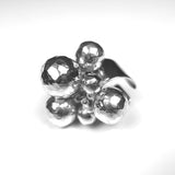 "Speakeasy" 925 Sterling Silver Hammered Cluster Sphere Ring
