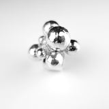 "Speakeasy" 925 Sterling Silver Hammered Cluster Sphere Ring