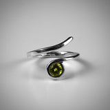 "Madelia Peridot" 925 Sterling Silver Ring with Madelia Peridot