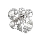 "Speakeasy" 925 Sterling Silver Hammered Cluster Sphere Ring