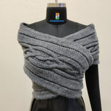 Unique Infinity Scarf made with clotted yarn