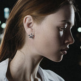 "Petaliqua" 925 Sterling Silver Flower Post Earrings