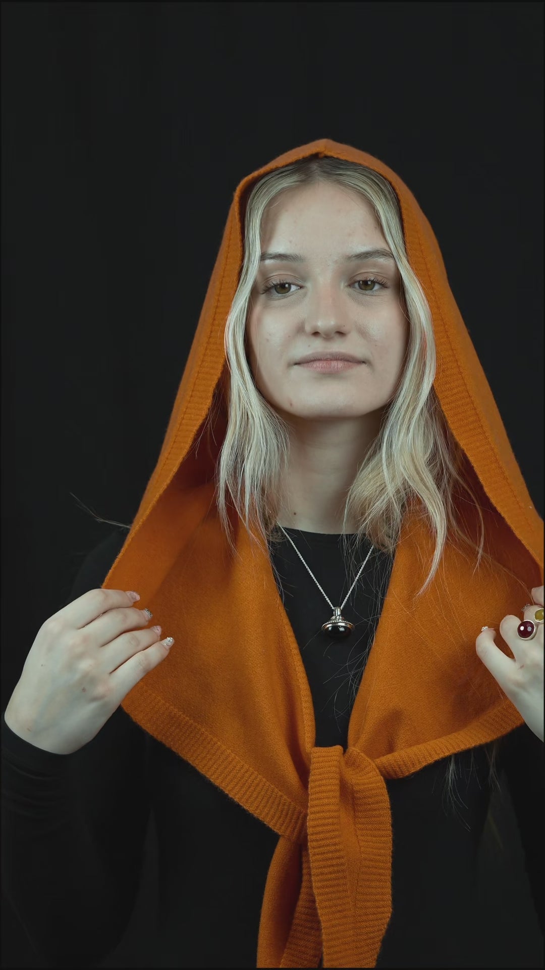 100% Merino Sophie Hood Scarf, Extra Long and Featherlight