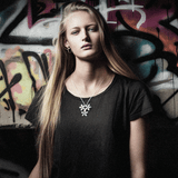 "Amophylia" 925 Sterling Silver Pendant Necklace with 3 Gemstones