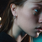 "Kusari Retro" 925 Sterling Silver Single Knot Stud Earrings