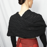 Scarf with Sleeves - Charcoal Black