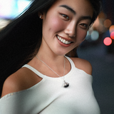 "Silver Dome" Obsidian Pendant