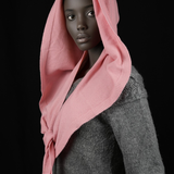 Triangle Mohair Hood Scarf, Extra Long and Featherlight - PINK