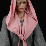 Triangle Mohair Hood Scarf, Extra Long and Featherlight - PINK