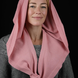 Triangle Mohair Hood Scarf, Extra Long and Featherlight - PINK
