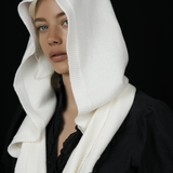 Triangle Mohair Hood Scarf, Extra Long and Featherlight - FOREST GREEN