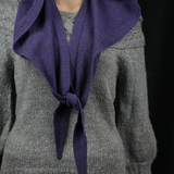 Triangle Mohair Hood Scarf, Extra Long and Featherlight - PLUM