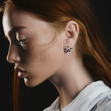 "Petaliqua" 925 Sterling Silver Flower Post Earrings