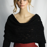 Scarf with Sleeves - Charcoal Black